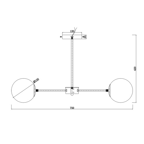 Светильник на штанге Escada 2110/6P E14*40W Satin nickel