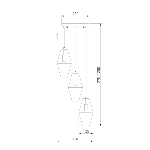 Подвесной светильник Eurosvet 50236/3 янтарный
