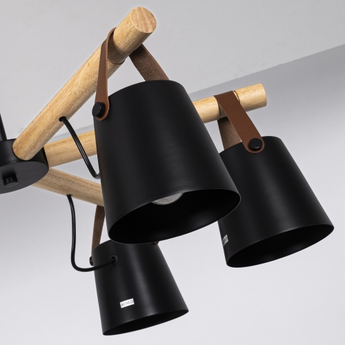 Люстра на штанге NATURA C8 black 178002-26