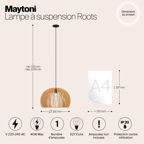 Подвесной светильник Maytoni MOD195PL-01W