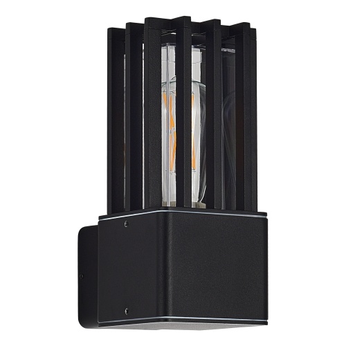 SL9018.401.01 Светильник уличный настенный ST-Luce черный/черный E27 1*15W IRUM