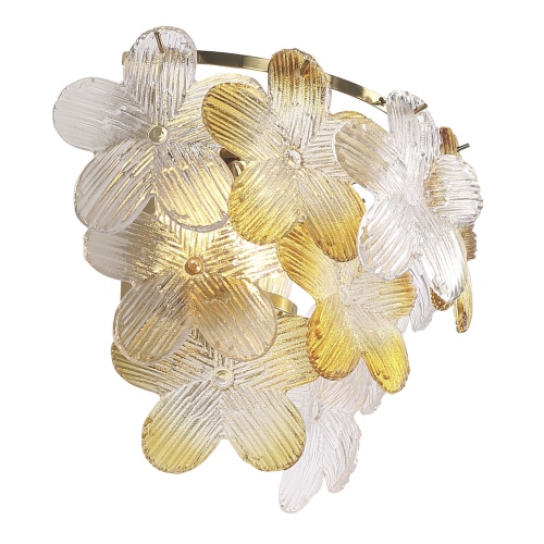 SL6240.201.02 Светильник настенный ST-Luce золотистый/Прозрачный, янтарный E14 2*60W TENDER