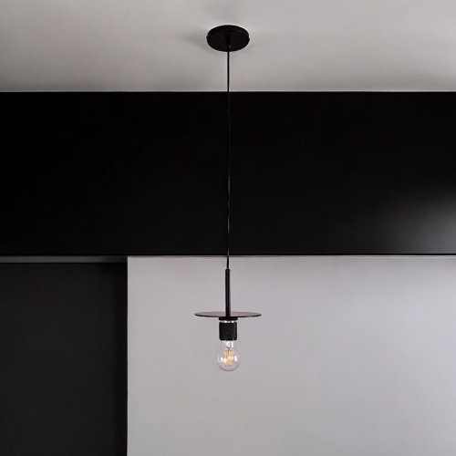 Подвесной Светильник Rh Utilitaire Disk Shade Pendant Black от Imperiumloft 123642-22