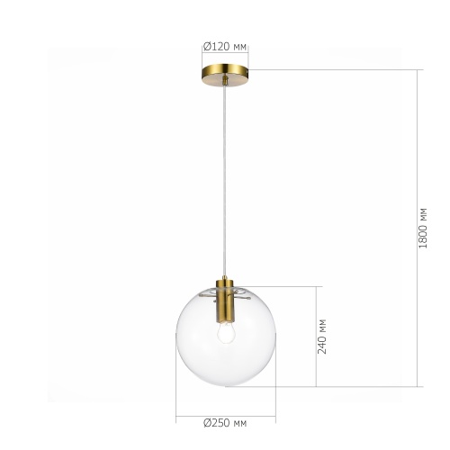 SL1056.213.01 Подвес ST-Luce Золотой/Прозрачный E27 1*60W NOOR