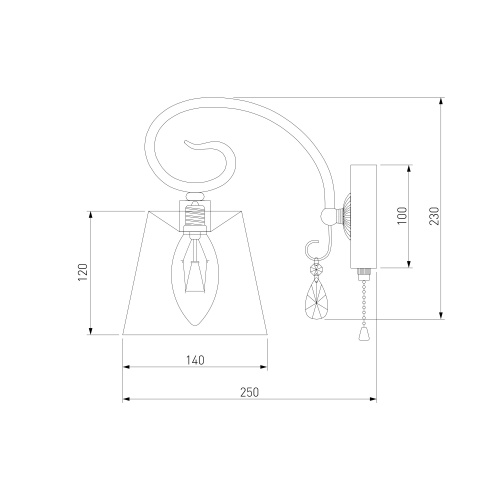 Настенный светильник Eurosvet 60065/1 серебро