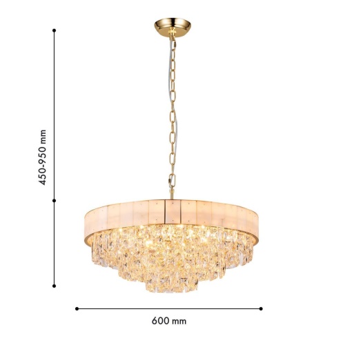 Подвесная люстра Favourite 4783-12P, подвесная люстра, D600xH450/950, 12xE14x40W, excluded