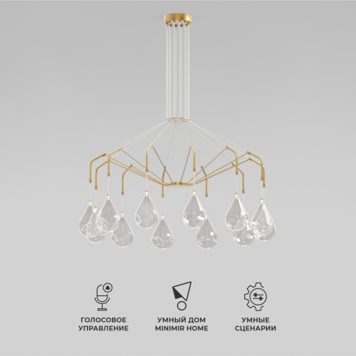 Подвесная люстра Eurosvet 201002/12 латунь Smart