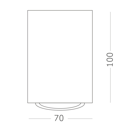 ST108.507.01 Светильник потолочный Белый GU10 1*50W  IP20 D70xH100 220V Без ламп Накладные светильники