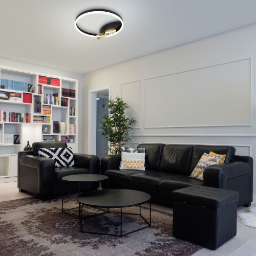 Потолочный светильник Eurosvet 90247/3 черный/золото