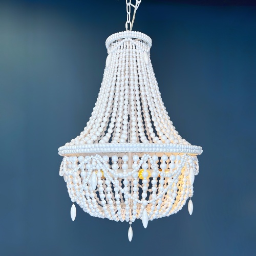 Люстра Rh Anselme White Wood Large Chandelier от Imperiumloft 84548-22