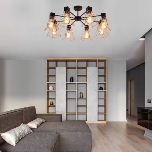 Потолочный светильник Eurosvet 70107/8 черный/латунь