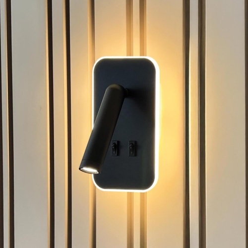 Настенный светильник techno-led Favourite 4497-2W, настенный светильник, D65xW105xH185, LEDx3W + LEDx5W, 480LM, 4000K, included, switch