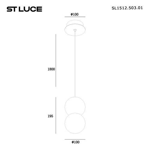 SL1512.503.01 Подвес ST-Luce Белый/Белый G9 1*5W 4000K ESTRUZZO