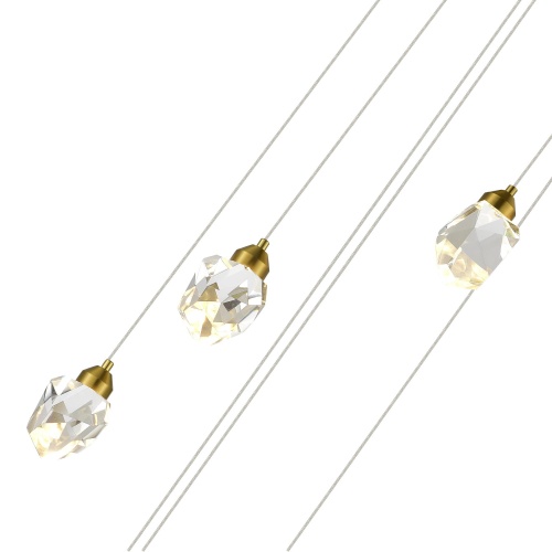 SL6114.203.06 Светильник подвесной ST-Luce Золотистый/Прозрачный LED 6*3W 3000K КАСКАТО