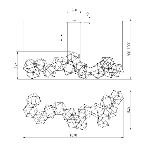 Подвесной светильник Eurosvet 90168/14 черный жемчуг