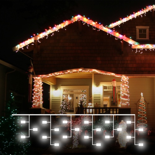 Гирлянда бытовая электрическая бахрома Eurosvet 100-101 мульти с эффектом мерцания