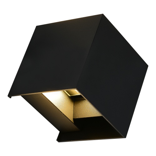 SL9513.401.01 Светильник уличный настенный ST-Luce черный/черный LED 1*10W 2700K BRIK