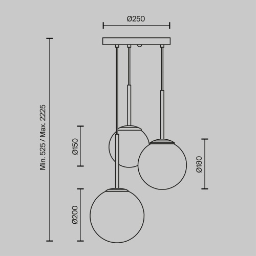 Подвесной светильник Maytoni MOD321PL-03W