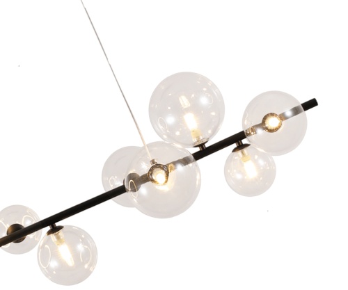 Люстра Kink Light Иона черный G9+Led (плафоны прозрачные) 07608-7A,19