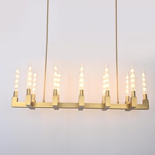 Люстра Canelle Linear Chandelier 12 Modern Brass от Imperiumloft 84598-22