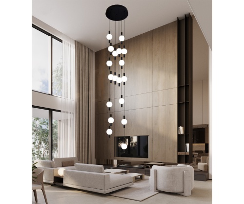 Люстра Kink Light каскадная димм.Луена черн 07637-18A,19(01)