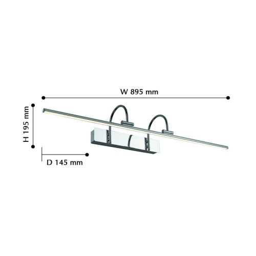 Бра Favourite 2431-3W, настенный светильник, D170xW885xH195, 1xLEDx16W, 1280LM, 4000K, IP44, included