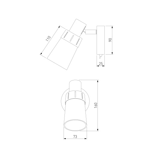 Настенный светильник Eurosvet 20081/1 черный