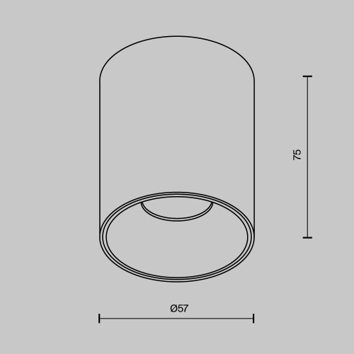 Потолочный светильник Technical C064CL-8W2.7K-RD-WB