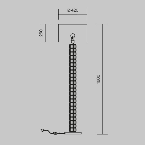 Напольный светильник (торшер) Maytoni DIA008FL-01CH