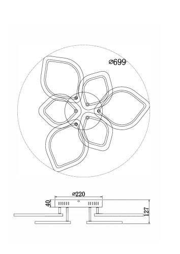 Потолочный светильник Freya FR10016CL-L72W