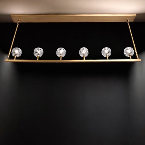 Люстра Rh Boule De Cristal Linear Chandelier 6 Bronze от Imperiumloft 240202-22