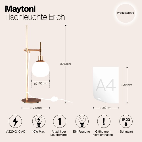 Настольный светильник Maytoni MOD221-TL-01-G