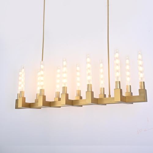 Люстра Canelle Linear Chandelier 12 Modern Brass от Imperiumloft 84598-22