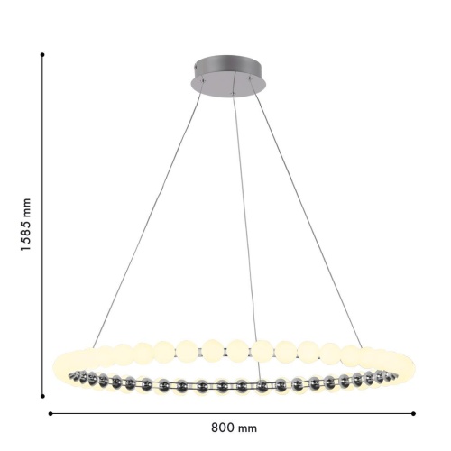 Подвесная люстра Favourite 4589-8P, подвесная люстра, D800xH1585, LEDx52W, 4150LM, 4000K, included