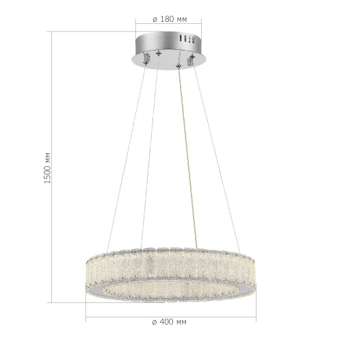 SL6008.103.01 Люстра подвесная ST-Luce Хром/Хром LED 1*20W 3000K LATOZZO