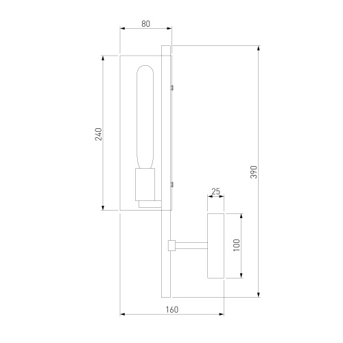 Настенный светильник Eurosvet 70144/1 латунь