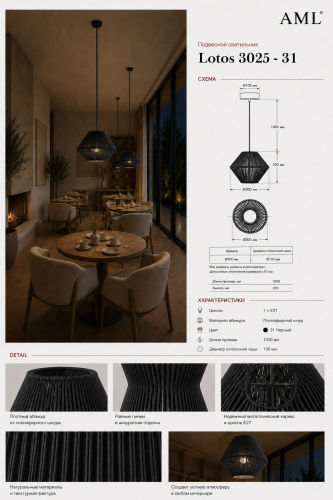 Светильник Lotos-3025 Black