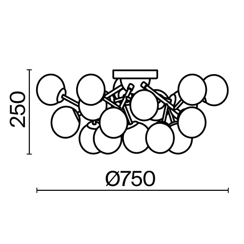 Потолочный светильник Maytoni MOD545PL-20G