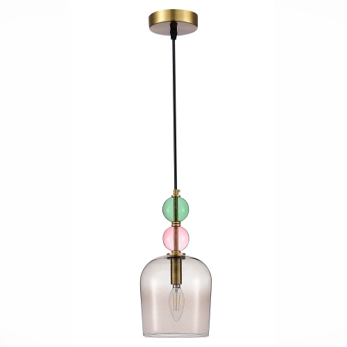 SL2000.223.01 Подвес ST-Luce Золотистый/Розовый E14 1*40W ДЖЕА