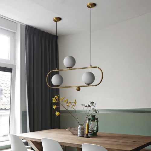 Подвесной Реечный Светильник Hoop L90 Латунь от Imperiumloft 101675-26