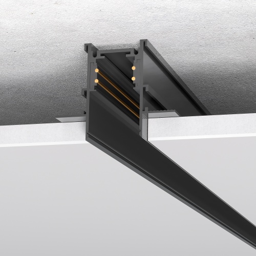 ST004.439.00 Шинопровод магнитный встраиваемый под ГКЛ 10мм ST-Luce Черный Длина 3 000мм SKYLINE 48