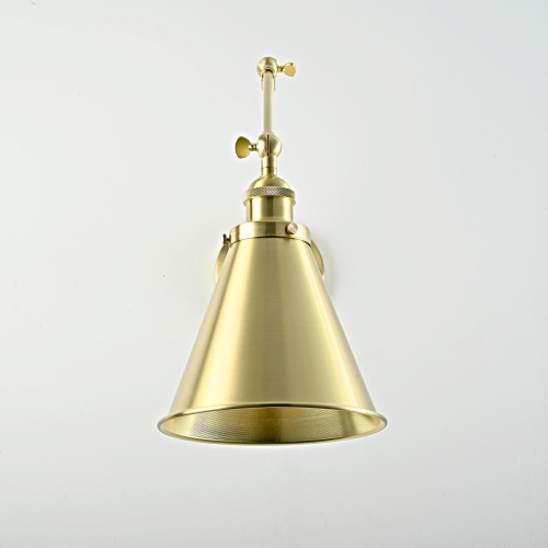 Бра Gloce Cone Shade Loft Industrial Metal Tall Gold от Imperiumloft 74698-22