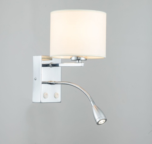 Настенный светильник Escada 552/A LED*1W+E27*60W Chrome/White
