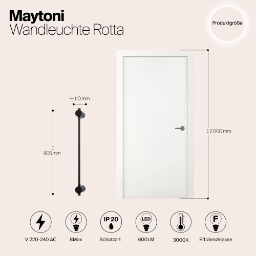 Настенный светильник (бра) Maytoni MOD413WL-L8B3K