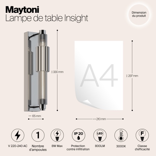 Настенный светильник (бра) Maytoni MOD308WL-L9CH3K