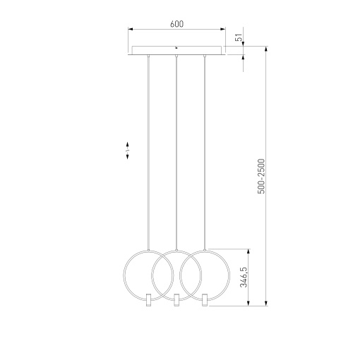  Eurosvet 50257/3 LED/ подвесной светильник/ черный/ латунь