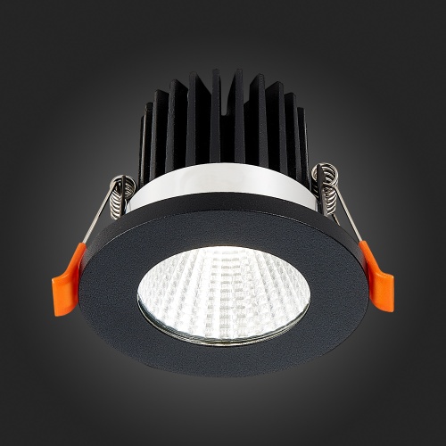ST704.448.10 Св-к встр. Черный LED 1*10W 4000K 900Lm Ra&gt;90 38° IP20 D80xH60 170-240V Встраиваемые светильники