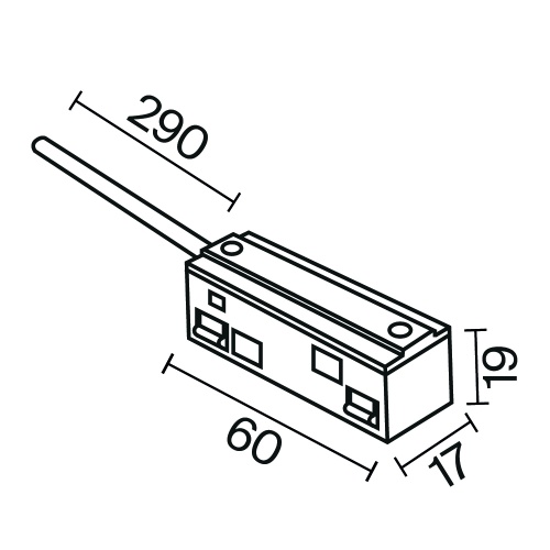 Комплектующие для систем освещения с токоведущими элементами Technical TRA034B-42W-1