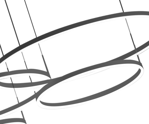 Люстра Kink Light димм. Тор черный Led 174W 08204,19PA(4000K)