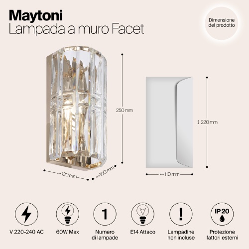Настенный светильник (бра) Maytoni MOD094WL-01G